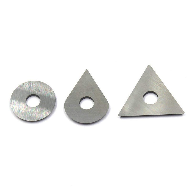 OSCARBIDE 3-Piece Carbide Scraper Blades Set, Round/Drop/Triangle Shapes, Removes Paint/Glue/Varnish/Rust, Fits Most Hand-Held Scrapers - Image 2